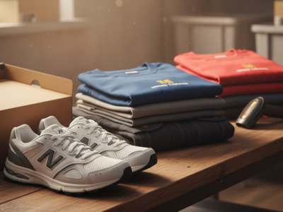 Працівник на складі брендового взуття та одягу